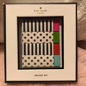 Brand New Kate Spade Eraser Set